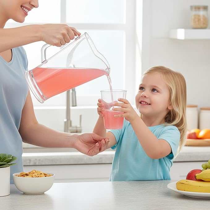 US Acrylic 64oz Bistro Clear Pitcher | Set of 2 Beer Pitchers | Reusable - Image 3
