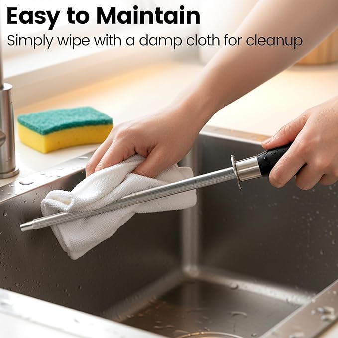 Kitchen Knife Sharpener Rod, Fast Sharpening Professional Blade Sharpener - Image 5