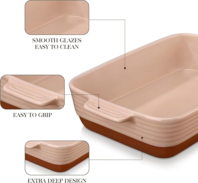 MALACASA 4.8 Qt Ceramic Oven Dish - Image 5