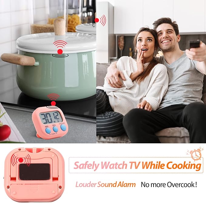 Weewooday 24 Pcs Digital Kitchen Timer Magnetic Timer Bulk On/Off Switch Minute - Image 4