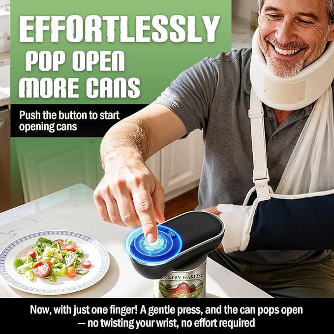 Rechargeable Electric Can Opener, Automatic One Touch Hands Free, Smooth Edge - Image 2