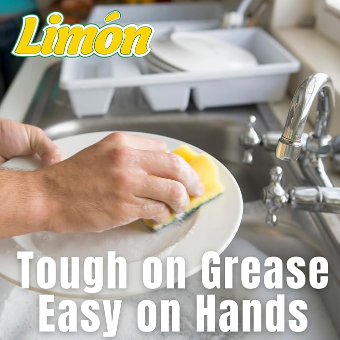 Diversey Limon Pot & Pan Detergent - Tough On Grease, Easy On Hands - High-Sudsing Liquid Dish Soap Concentrate, Lemon Fresh Scent, 1-Gallon