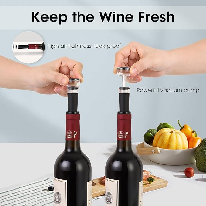 Beneno Multifunctional Wine Bottle Opener Gift Wing Corkscrew, Foil Cutter - Image 6