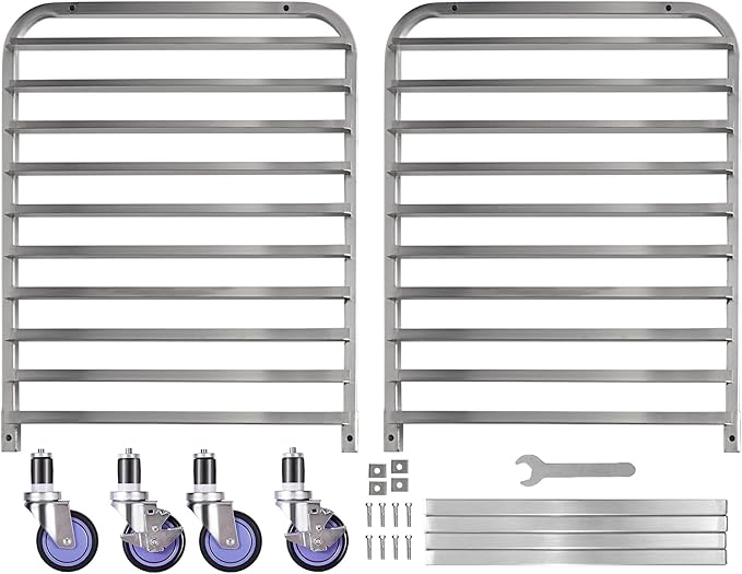 BIEAMA 10-Tier Half Sheet Pan Rack, NSF Bun Pan Rack, Aluminum Bakery Rack - Image 7