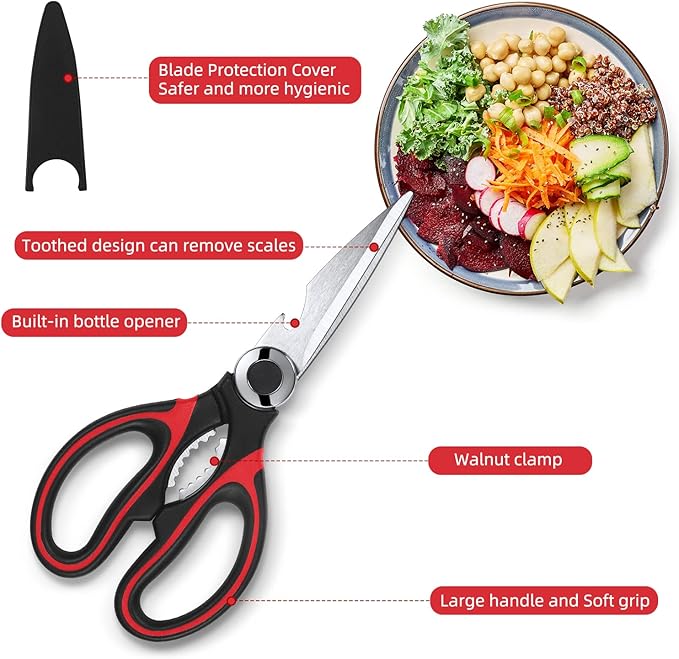 Kitchen Scissor For General Use 2-Packs, Heavy Duty Kitchen Raptor Meat Shears - Image 2