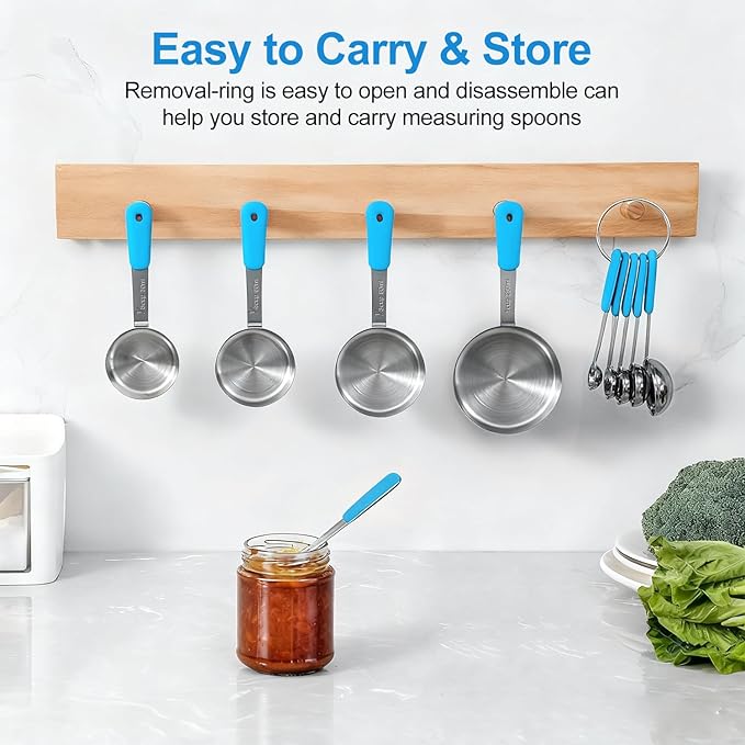 Bopei Measuring Cups and Spoons Set Stainless Steel 10 Piece - Image 5