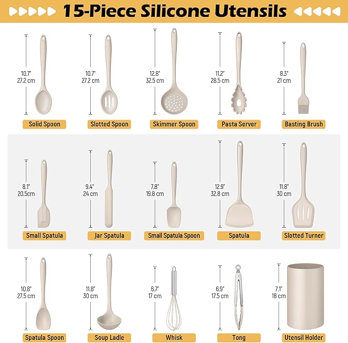 15-Piece Kitchen Cooking Utensils Set - Image 2