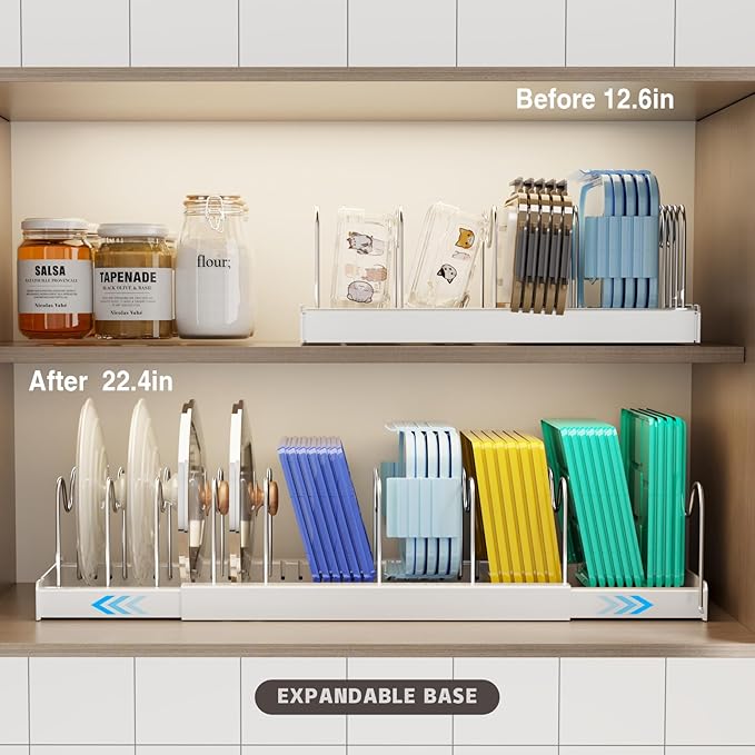 Magheo 2 Pack Expandable Food Storage Container Lid Organizers - Image 3