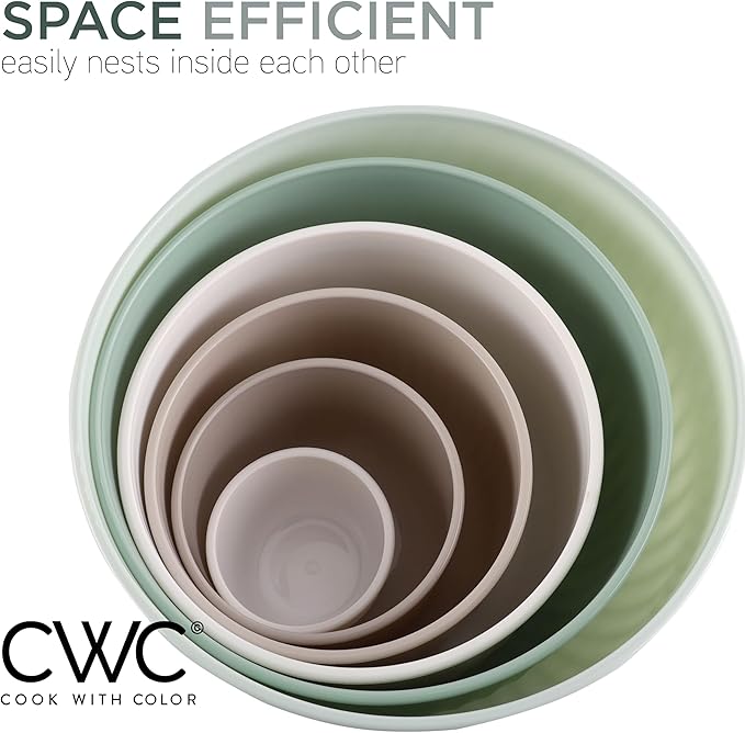 COOK WITH COLOR Prep Bowls with Lids- Wide and Deep Nesting Plastic Small - Image 7