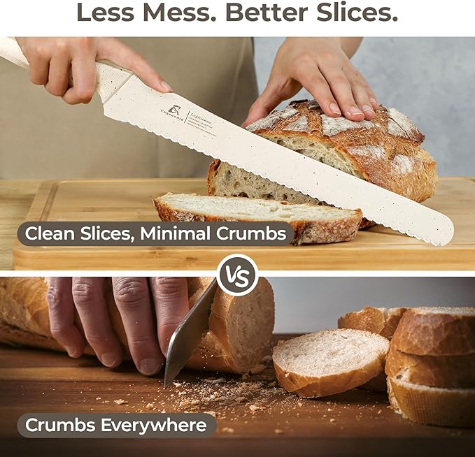 CoquusAid Upgrade Bread Knife for Homemade Bread, World‘s 1st Double Serrated - Image 3