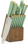 Martha Stewart 16-Piece Lockton High Carbon Stainless Steel Knife Block Set by MarthaStewart