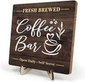 Coffee Bar Sign Plaque, Rustic Wooden Tabletop Plaque by DMADNF