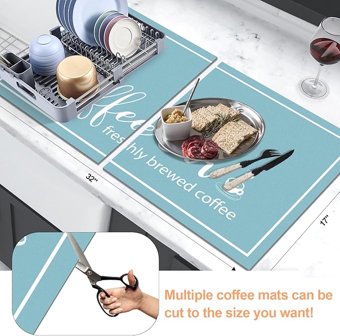 Findosom Dish Drying Mat, Cuttable Drying Mat - Image 2