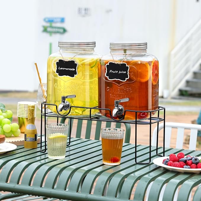 1.6 Gallon Glass Drink dispenser, Lemonade Dispenser - Image 6