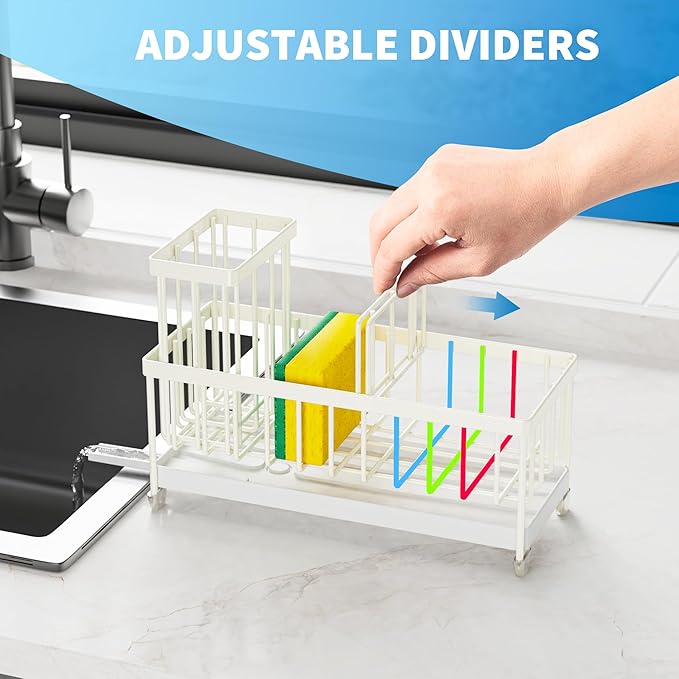 Cisily Sponge Holder for Kitchen Sink, Sink Caddy Organizer - Image 4
