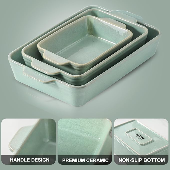 HVH 9x13 Baking Dish Set, Large Casserole Dishes - Image 6
