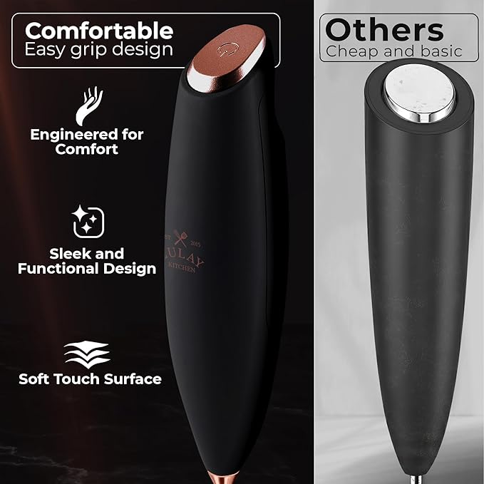 Zulay Kitchen Patented Tornado Triple Whisk Milk Frother - Image 4