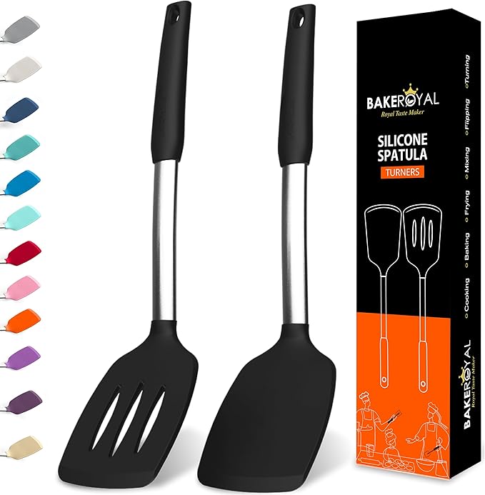 BakeRoyal Silicone Spatula Set by BAKEROYAL