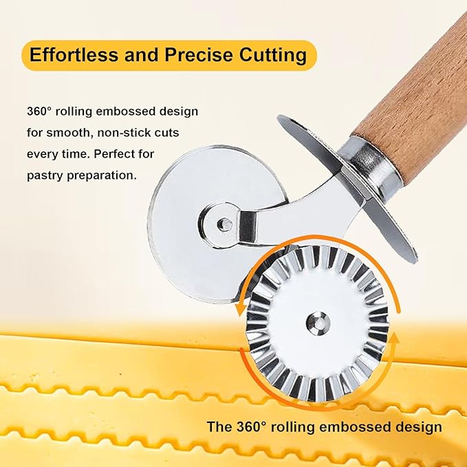 Pastry Double Cutter Wheel, Dual-Head Baking Tool - Image 2