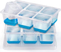 Ice Cube Trays 2 Pack, JRISBO Large Silicone Ice Cube Molds by Jrisbo