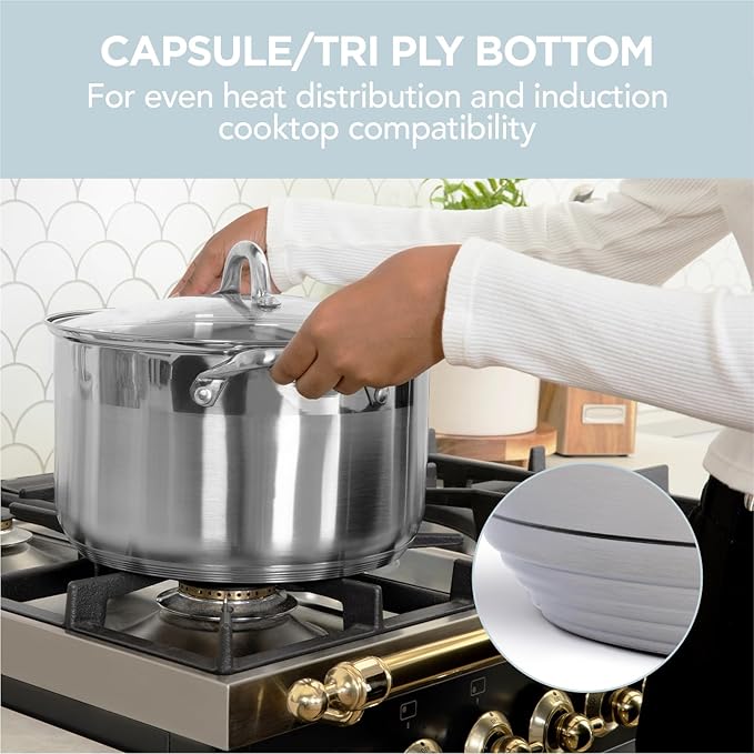 Alpha Living SP-08G Stainless Steel Pot - Image 3