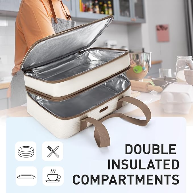 TOURIT Double Decker Insulated Casserole Carrier - Image 6