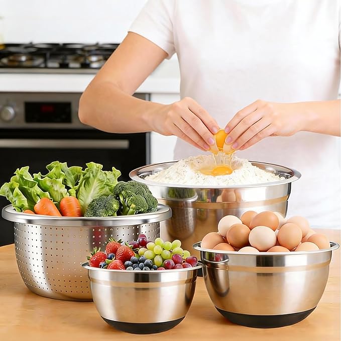 Stainless Steel Mixing Bowls Set - Image 8