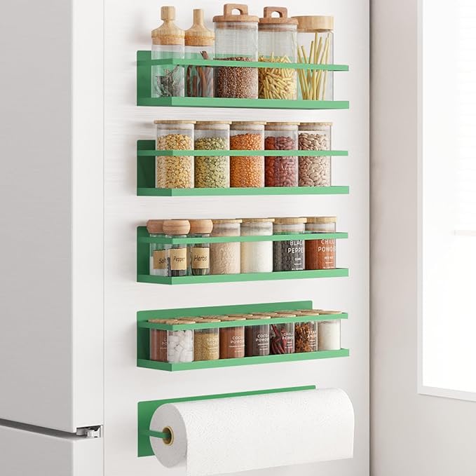 Magnetic Spice Rack For Refrigerator Magnetic Fridge Shelf For Kitchen Spice by Roysili