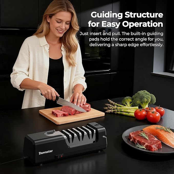 Electric Knife Sharpener, Precise 20° Diamond Knife Sharpener - Image 6
