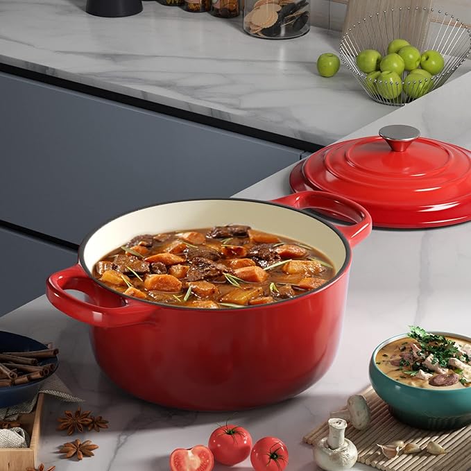 Miereirl 6 Quart Enameled Dutch Oven Pot - Image 6