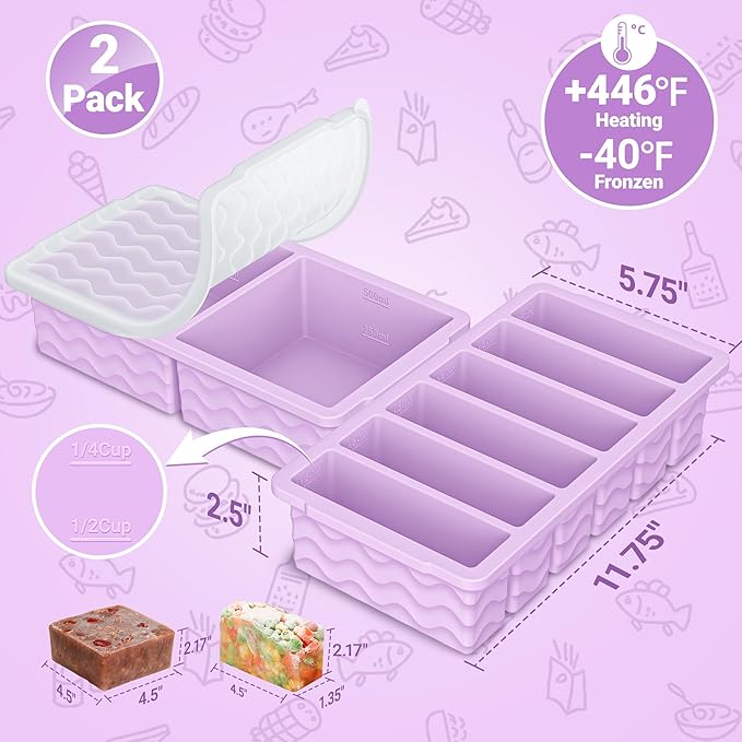 2-Pack Silicone Freezer Trays - Image 6