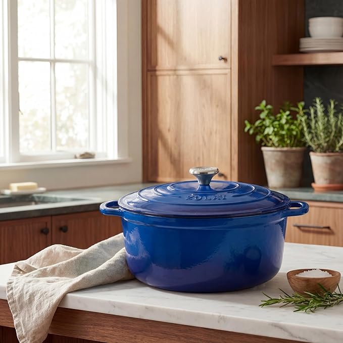 Zulay Kitchen 5 Quart Enameled Cast Iron Dutch Oven Pot - Image 2