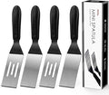 Small Spatula Professional Mini Serving Spatula, 4 Pieces Stainless Steel Metal by RCMo