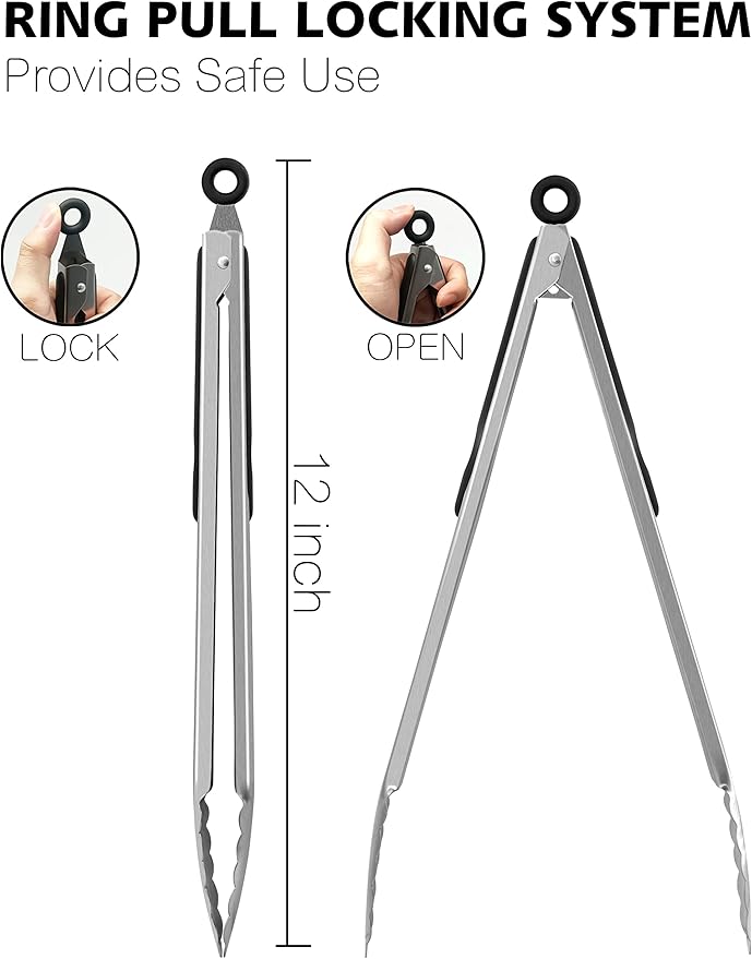 Anaeat Premium Stainless Steel Kitchen Tong, BBQ - Image 6