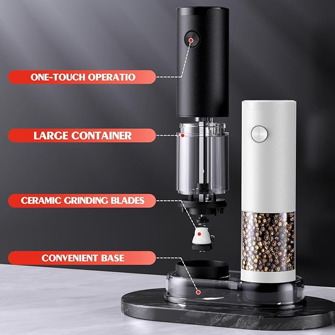 Electric Salt and Pepper Grinder Set Automatic Grinder - Image 7