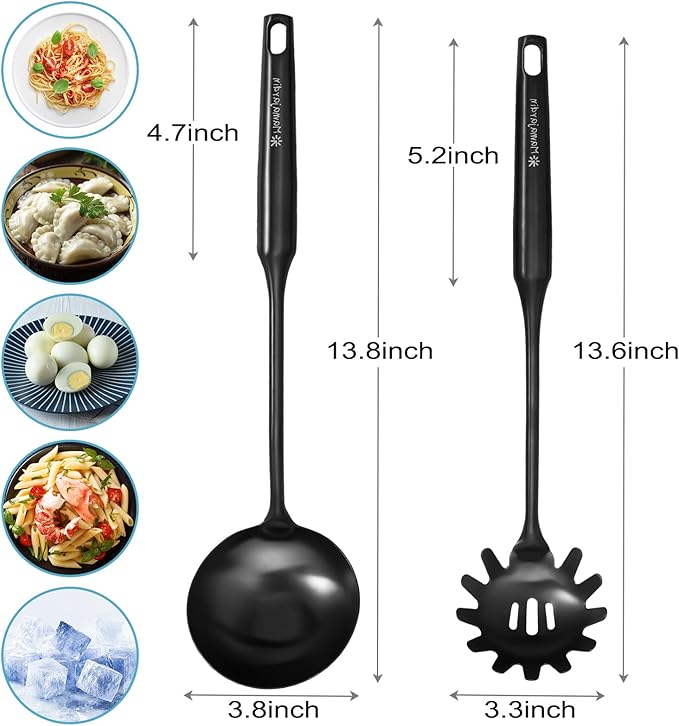 Soup Ladle - 18/10 Stainless Steel Ladle Spoon, 13.8" Large Soup Spoons - Image 5