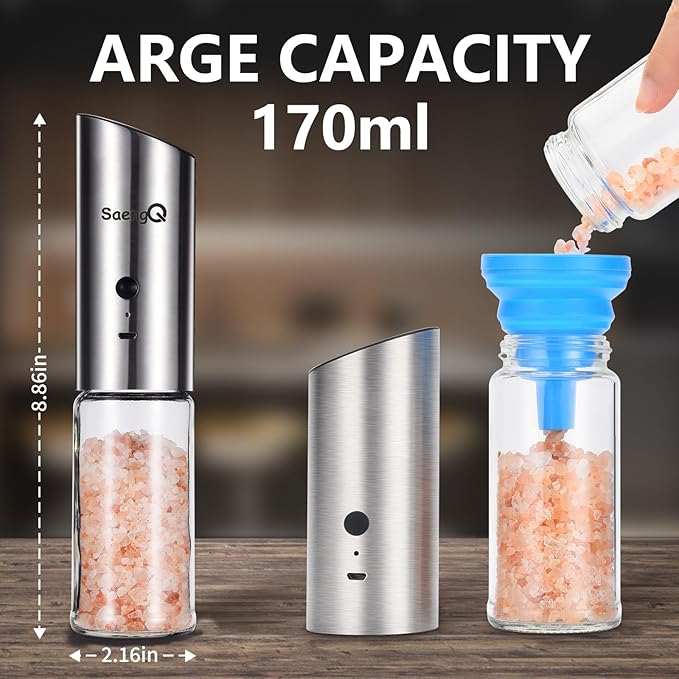 Electric Salt and Pepper Grinder Set - Image 6