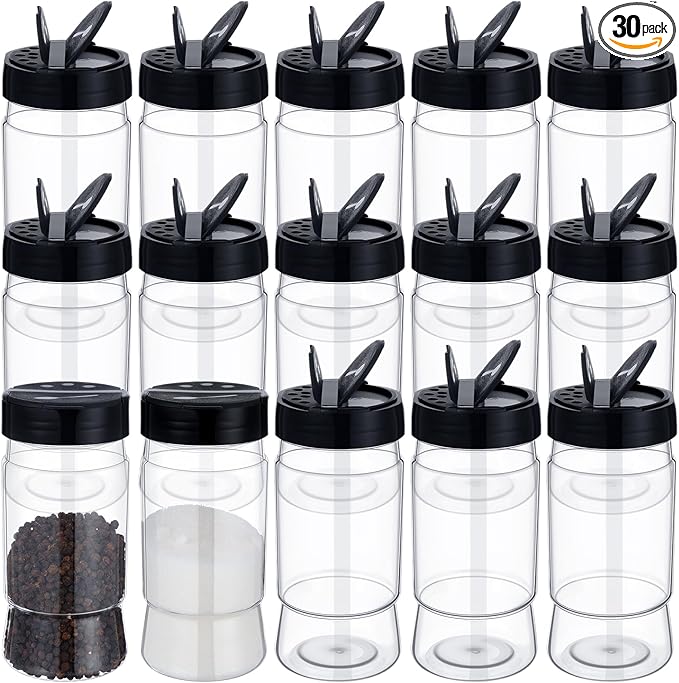 Mimorou 30 Pack 10.1 oz Plastic Spice Jars by Mimorou