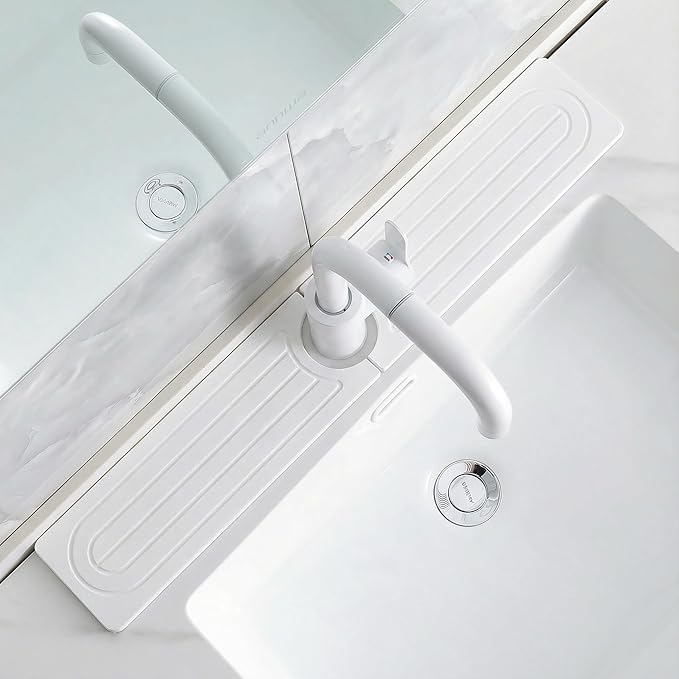 Faucet Mat for Kitchen Sink -Diatomite Stone Drying Mat for Kitchen Counter & by SUXLINA
