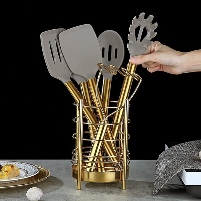 Gold Kitchen Utensils Set, Berglander 38 Pieces Non-stick Silicone Cooking - Image 9