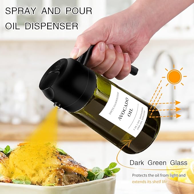 DWTS DANWEITESI Oil Sprayer for Cooking 2pcs, 2 in 1 Oil Dispenser and Oil - Image 3