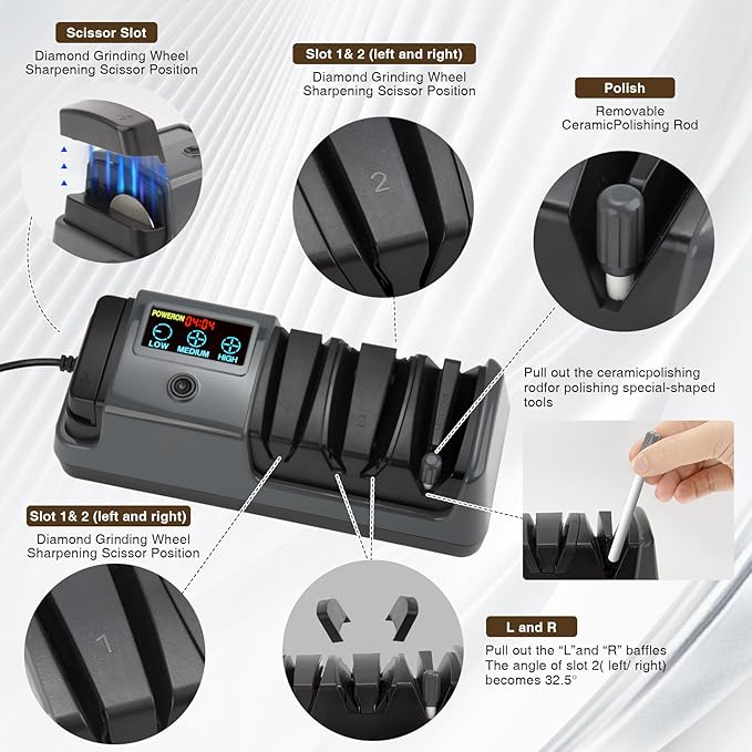 Professional 3-Stage Electric Knife Sharpener - Image 5