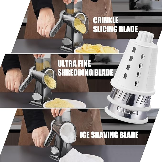 KEOUKE Rotary Cheese Grater Pro 6 in 1 - Image 2