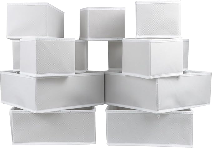 Fordonral 12 Pack Drawer Organizer Clothes, Foldable Fabric Dresser Organizer - Image 2