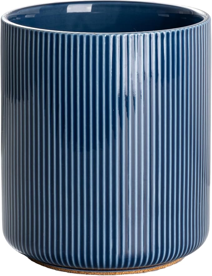 getstar Large Utensil Holder for Kitchen Counter, 7.2" Vintage Ceramic Utensils by Getstar