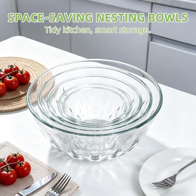 Luvan 5-Pack Glass Mixing Bowls - Image 6