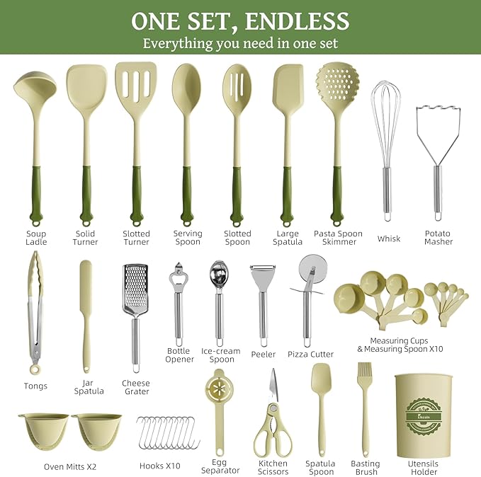 Kikcoin 43Pcs Kitchen Utensils Set - Image 2
