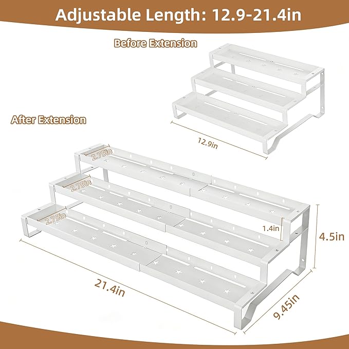 SANKEU Expandable Spice Rack Organizer - Image 5