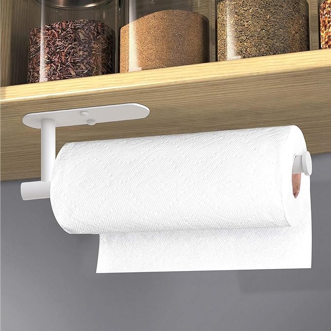 VAEHOLD Self Adhesive Paper Towel Holder Under Cabinet Mount, Wall Mounted - Image 3