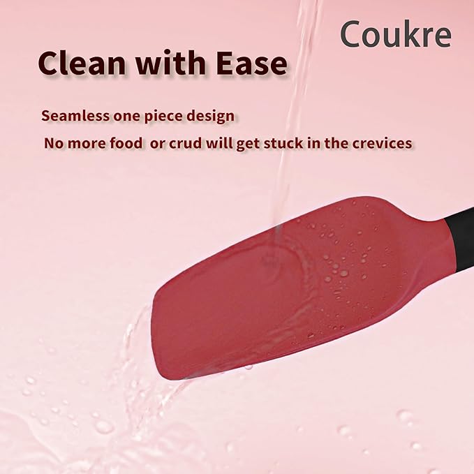 Coukre Silicone Spatula Set of 5, High Temperature Resistant, Food Grade - Image 4